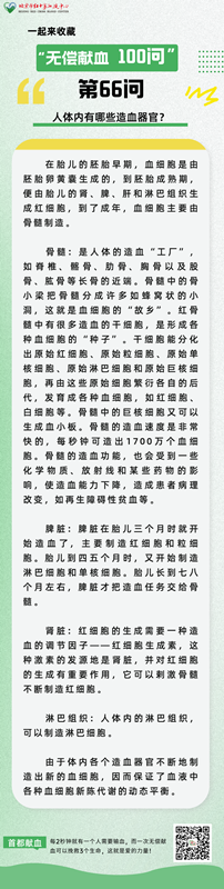 人体内有哪些造血器官？——无偿献血第66问