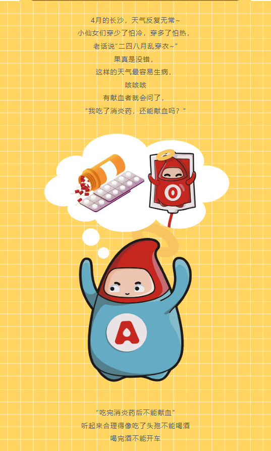 提问丨吃了消炎药能献血吗？