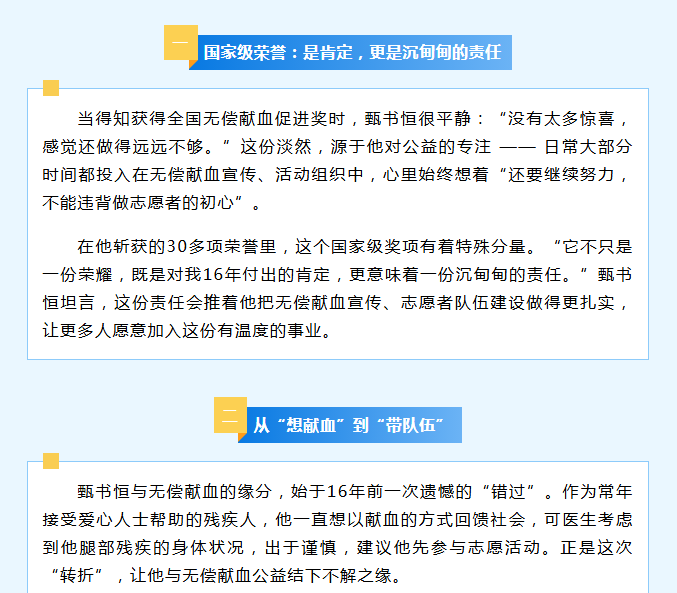 16年带动万人献血：全国无偿献血促进奖获得者甄书恒和他的“热血军团”