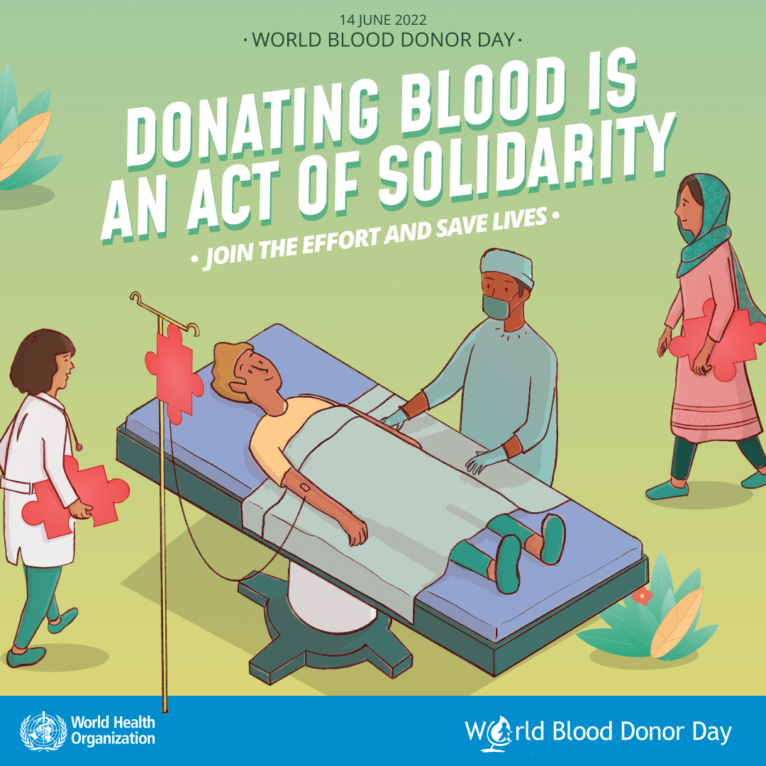正式发布！WHO世卫组织2022世界献血者日海报（附原图下载）