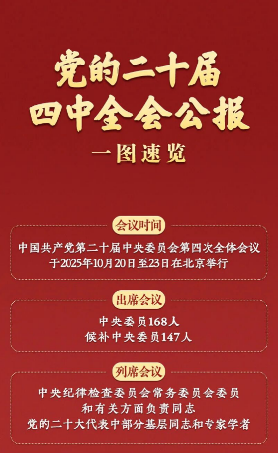 党的二十届四中全会公报一图速览