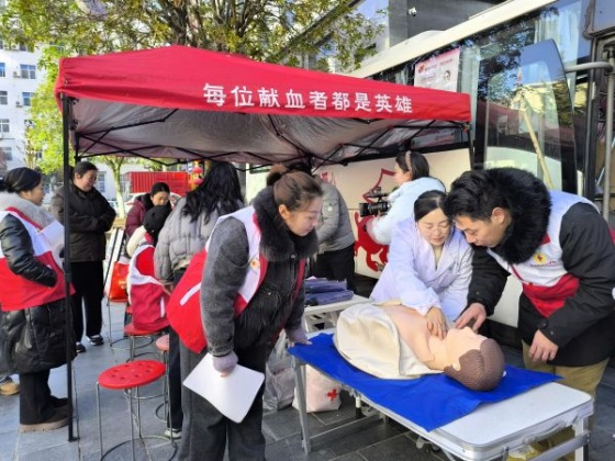 爱心汇聚广场，热血守护生命——镇坪县开展无偿献血及急救技能培训宣传活动