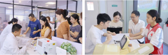 安康市公共卫生服务中心各单位组织干部职工开展无偿献血活动