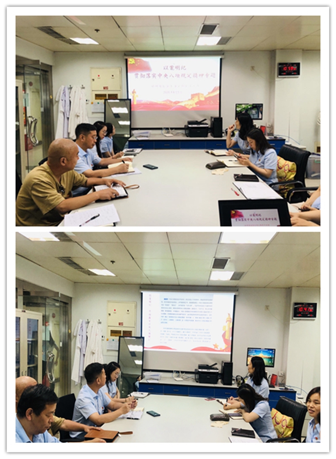 以案明纪，贯彻落实中央八项规定精神--科研质控党支部开展廉政教育主题党日活动