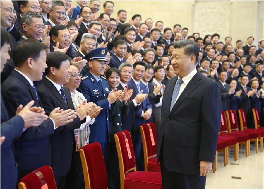 习近平会见全国精神文明建设表彰大会代表 王沪宁参加会见并在表彰大会上讲话