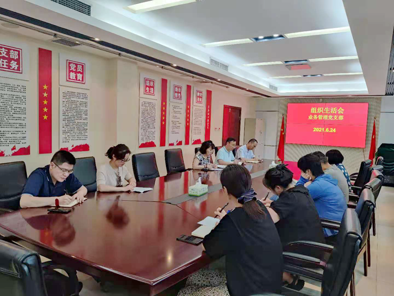 业务管理党支部围绕党史学习教育 召开专题组织生活会