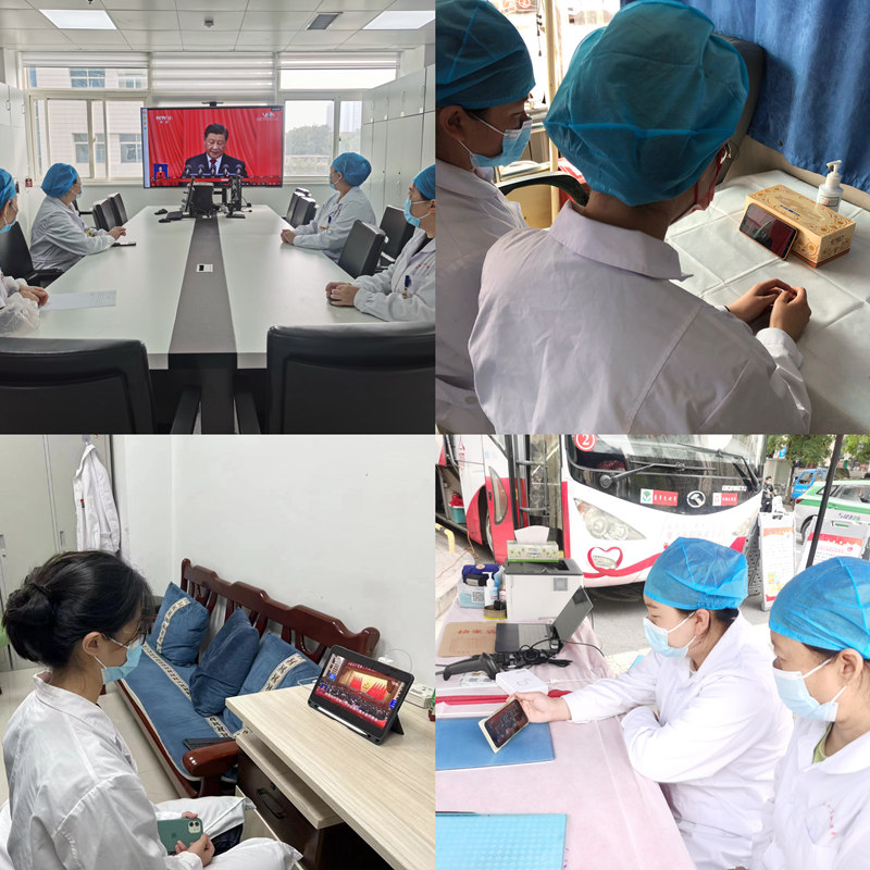 组织收看盛会 向党深情告白