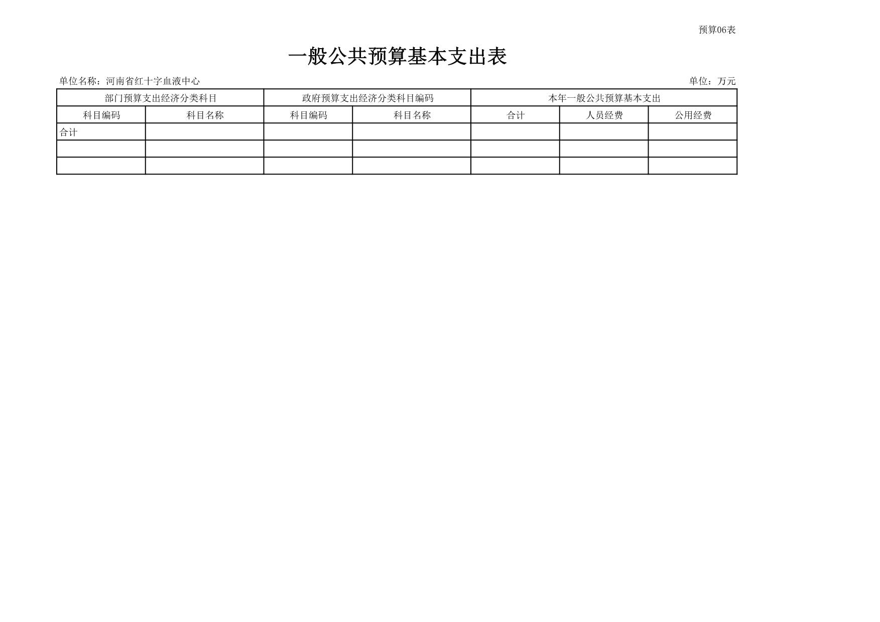 2026年度河南省红十字血液中心预算公开