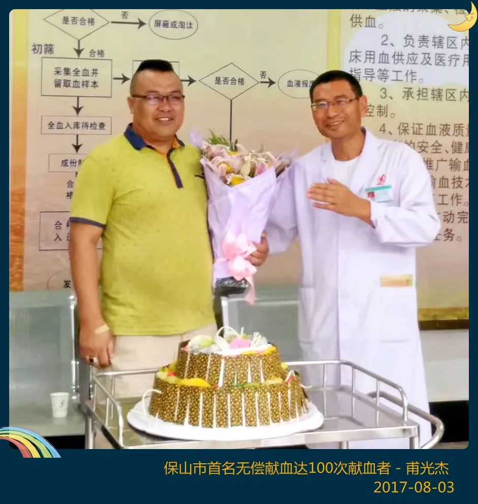 －18年－ 无偿献血100次！