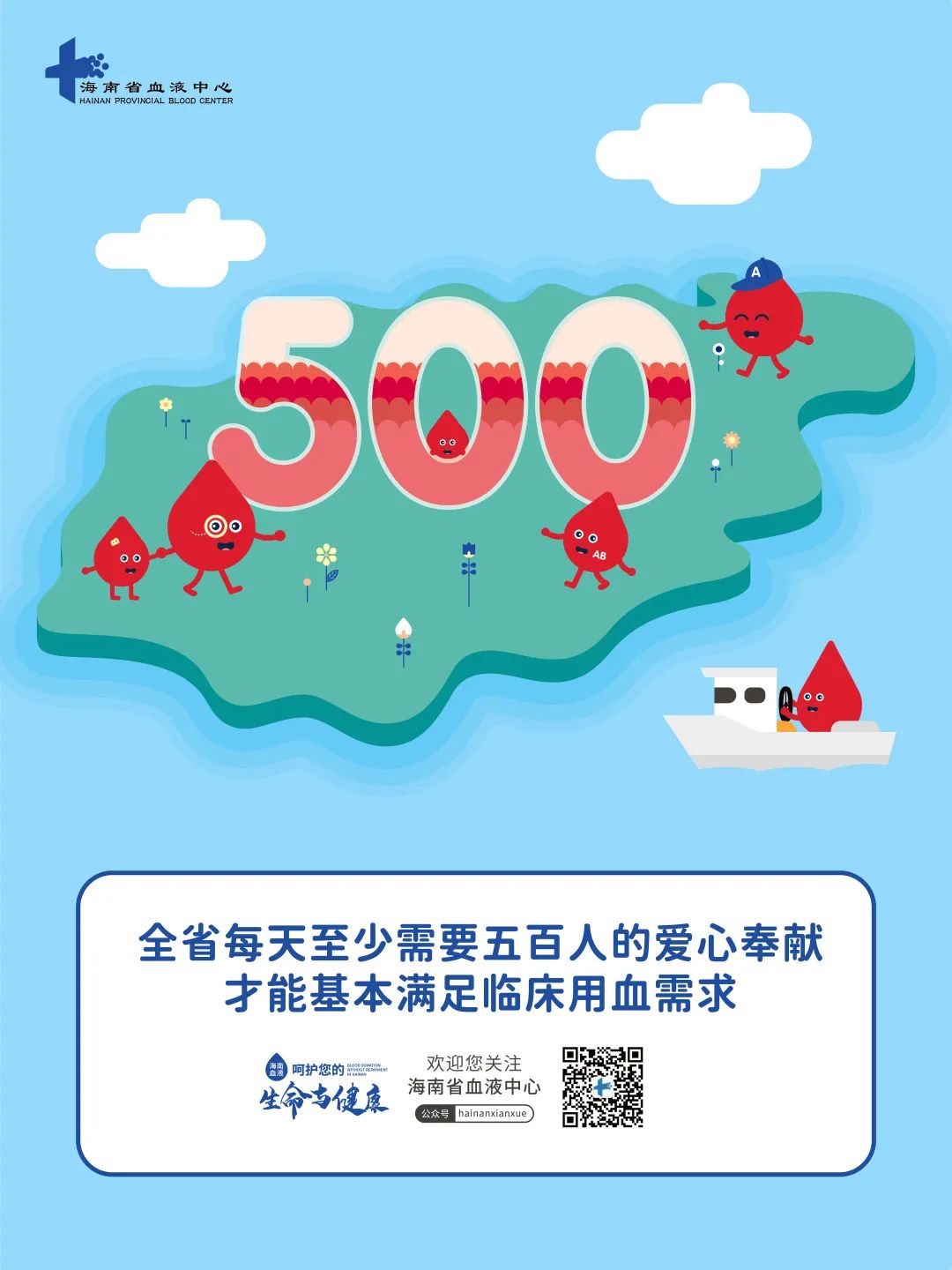 来咯来咯！海南省2022年世界献血者日系列海报发布！