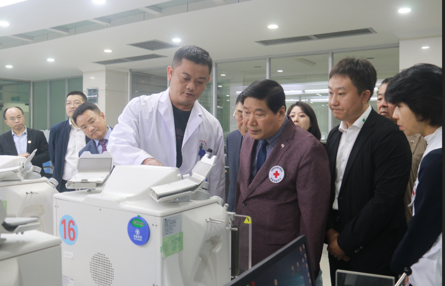 韩国济州特别自治道红十字会参观考察海南省血液中心