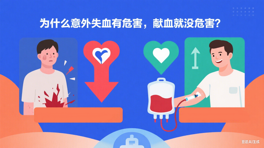 为什么意外失血有危害，献血就没危害？