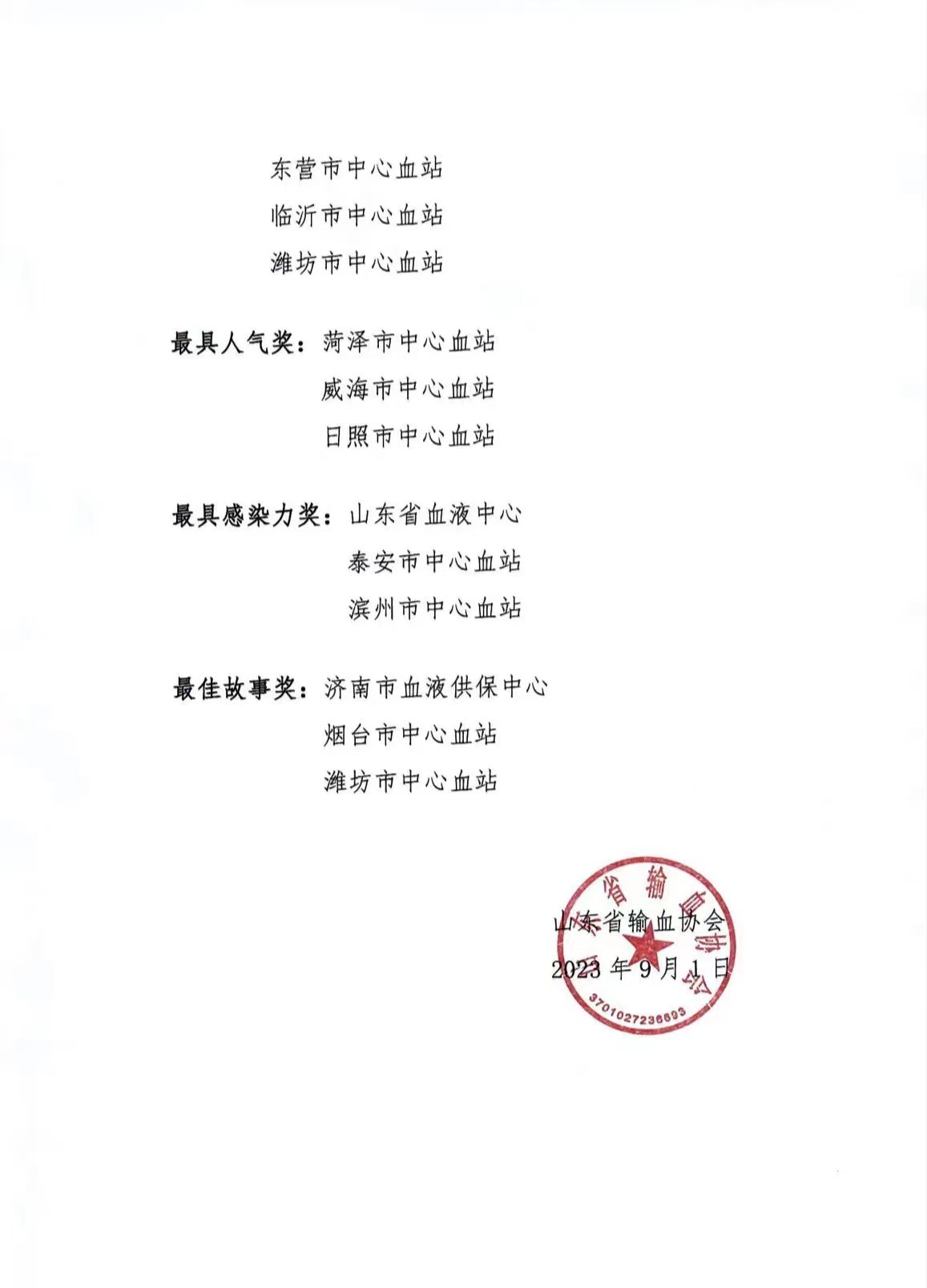 【喜报】我市在“闪耀的红”山东省无偿献血者优秀事迹演讲活动中荣获一等奖